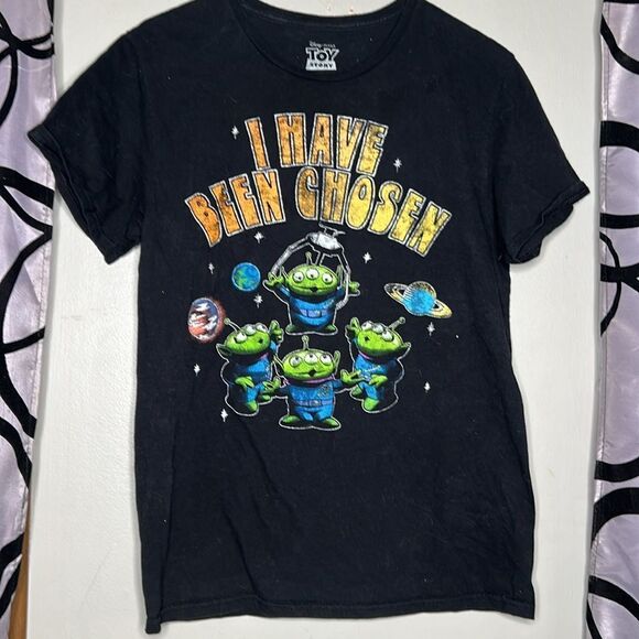 Disney Toy Story Alien Men's Graphic Black T-shirt " I Have Been Chosen " Medium - Picture 3 of 5